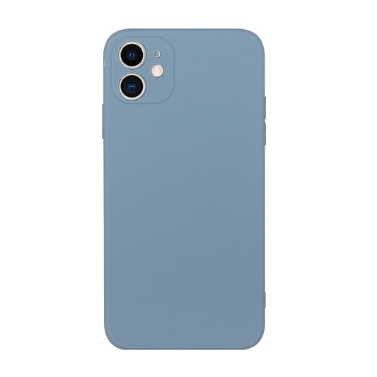 For iPhone 12 mini Straight Edge Solid Color TPU Shockproof Case (Lavender Grey) - iPhone 12 mini Cases by buy2fix | Online Shopping UK | buy2fix