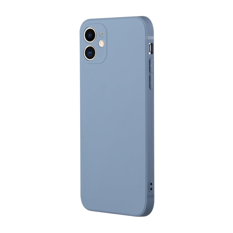 For iPhone 12 mini Straight Edge Solid Color TPU Shockproof Case (Lavender Grey) - iPhone 12 mini Cases by buy2fix | Online Shopping UK | buy2fix
