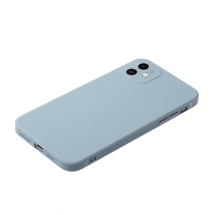 For iPhone 12 mini Straight Edge Solid Color TPU Shockproof Case (Lavender Grey) - iPhone 12 mini Cases by buy2fix | Online Shopping UK | buy2fix