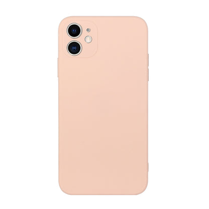 For iPhone 12 mini Straight Edge Solid Color TPU Shockproof Case (Light Pink) - iPhone 12 mini Cases by buy2fix | Online Shopping UK | buy2fix
