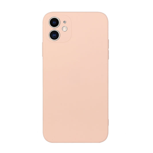 For iPhone 12 mini Straight Edge Solid Color TPU Shockproof Case (Light Pink) - iPhone 12 mini Cases by buy2fix | Online Shopping UK | buy2fix