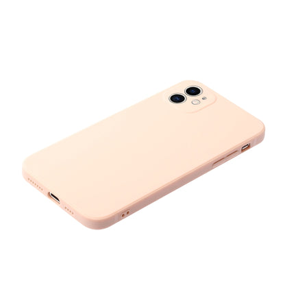 For iPhone 12 mini Straight Edge Solid Color TPU Shockproof Case (Light Pink) - iPhone 12 mini Cases by buy2fix | Online Shopping UK | buy2fix