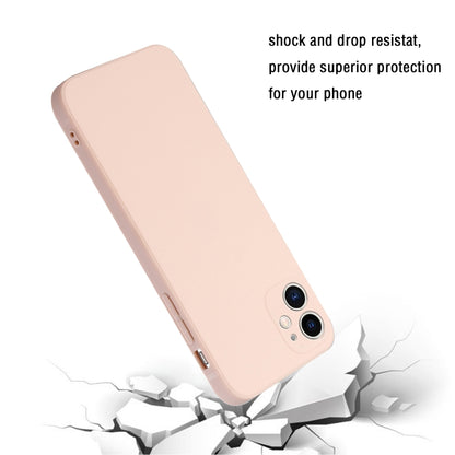 For iPhone 12 mini Straight Edge Solid Color TPU Shockproof Case (Light Pink) - iPhone 12 mini Cases by buy2fix | Online Shopping UK | buy2fix