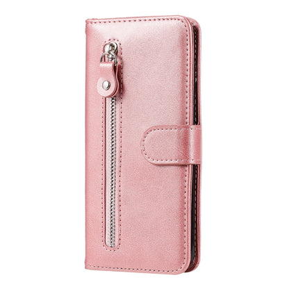 For Samsung Galaxy S20 FE Fashion Calf Texture Zipper Horizontal Flip Leather Case with Stand & Card Slots & Wallet Function(Rose Gold) by buy2fix