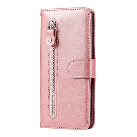 For Samsung Galaxy S20 FE Fashion Calf Texture Zipper Horizontal Flip Leather Case with Stand & Card Slots & Wallet Function(Rose Gold) by buy2fix