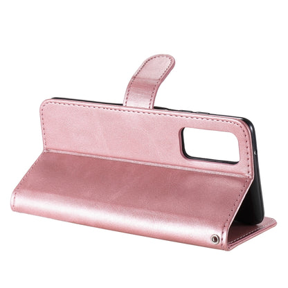 For Samsung Galaxy S20 FE Fashion Calf Texture Zipper Horizontal Flip Leather Case with Stand & Card Slots & Wallet Function(Rose Gold) by buy2fix