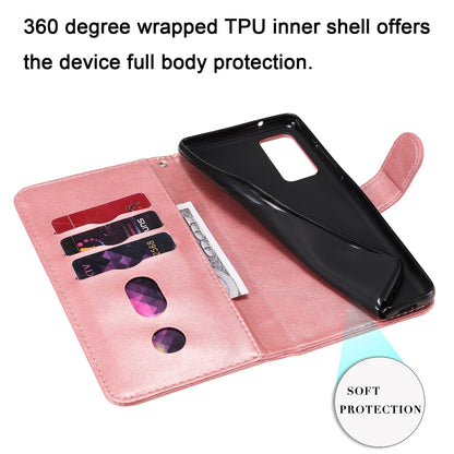 For Samsung Galaxy S20 FE Fashion Calf Texture Zipper Horizontal Flip Leather Case with Stand & Card Slots & Wallet Function(Rose Gold) by buy2fix