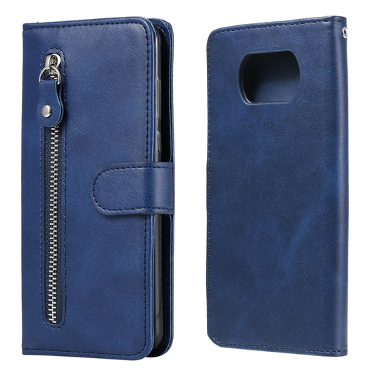 For Xiaomi Poco X3 NFC Fashion Calf Texture Zipper Horizontal Flip Leather Case with Stand & Card Slots & Wallet Function(Blue) - Xiaomi Cases by buy2fix | Online Shopping UK | buy2fix