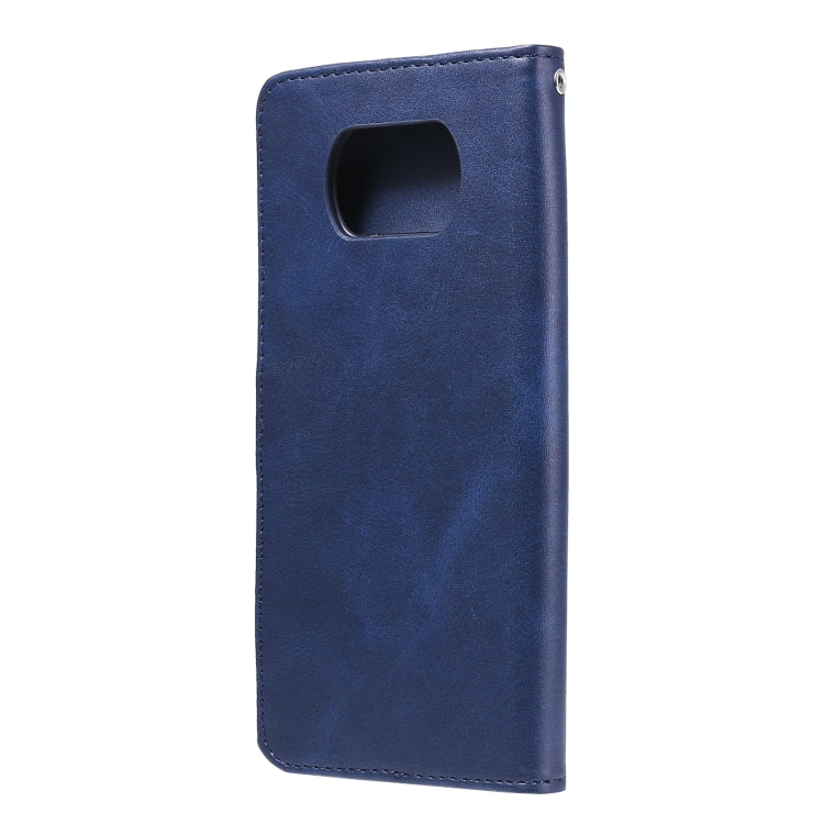 For Xiaomi Poco X3 NFC Fashion Calf Texture Zipper Horizontal Flip Leather Case with Stand & Card Slots & Wallet Function(Blue) - Xiaomi Cases by buy2fix | Online Shopping UK | buy2fix