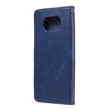 For Xiaomi Poco X3 NFC Fashion Calf Texture Zipper Horizontal Flip Leather Case with Stand & Card Slots & Wallet Function(Blue) - Xiaomi Cases by buy2fix | Online Shopping UK | buy2fix