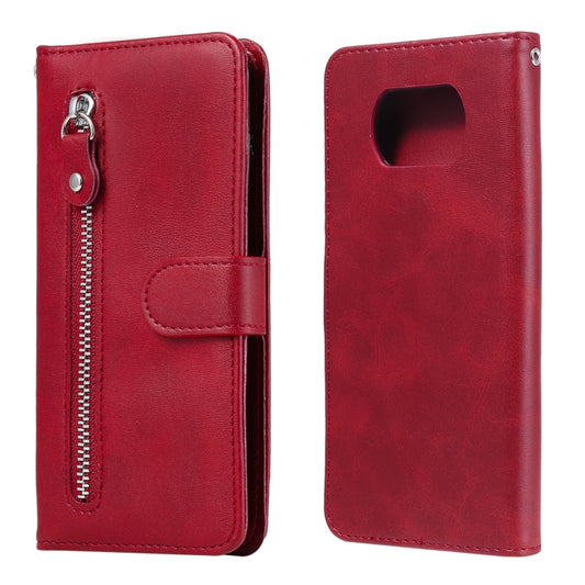 For Xiaomi Poco X3 NFC Fashion Calf Texture Zipper Horizontal Flip Leather Case with Stand & Card Slots & Wallet Function(Red) - Xiaomi Cases by buy2fix | Online Shopping UK | buy2fix