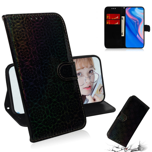 For Huawei P Smart Z/Y9 Prime 2019 Solid Color Colorful Magnetic Buckle Horizontal Flip PU Leather Case with Holder & Card Slots & Wallet & Lanyard(Black) - Huawei Cases by buy2fix | Online Shopping UK | buy2fix