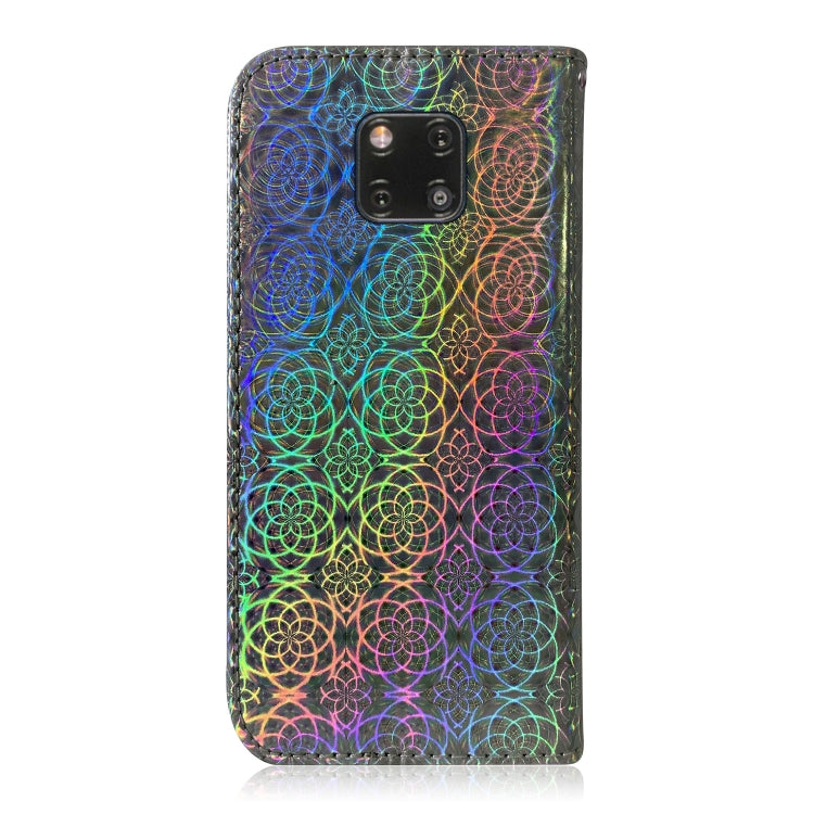 For Huawei Mate 20 Pro Solid Color Colorful Magnetic Buckle Horizontal Flip PU Leather Case with Holder & Card Slots & Wallet & Lanyard(Silver) - Huawei Cases by buy2fix | Online Shopping UK | buy2fix