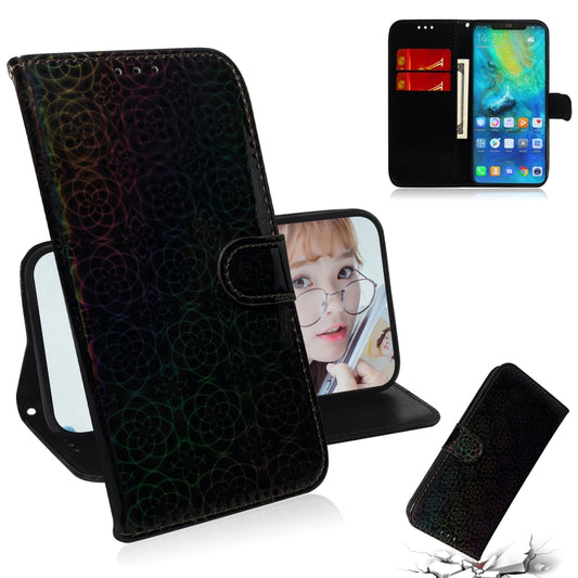 For Huawei Mate 20 Pro Solid Color Colorful Magnetic Buckle Horizontal Flip PU Leather Case with Holder & Card Slots & Wallet & Lanyard(Black) - Huawei Cases by buy2fix | Online Shopping UK | buy2fix