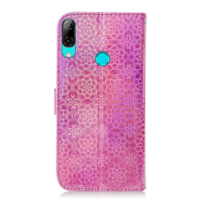For Huawei P Smart 2019 Solid Color Colorful Magnetic Buckle Horizontal Flip PU Leather Case with Holder & Card Slots & Wallet & Lanyard(Pink) - Huawei Cases by buy2fix | Online Shopping UK | buy2fix