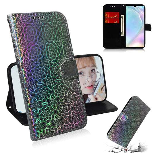 For Huawei P30 Solid Color Colorful Magnetic Buckle Horizontal Flip PU Leather Case with Holder & Card Slots & Wallet & Lanyard(Silver) - Huawei Cases by buy2fix | Online Shopping UK | buy2fix