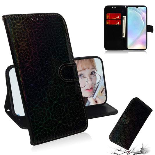 For Huawei P30 Solid Color Colorful Magnetic Buckle Horizontal Flip PU Leather Case with Holder & Card Slots & Wallet & Lanyard(Black) - Huawei Cases by buy2fix | Online Shopping UK | buy2fix