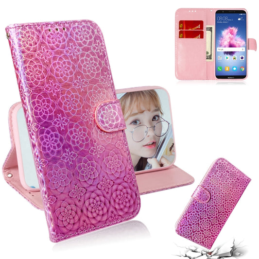 For Huawei Y5 2018 / Y5 Lite 2018 Solid Color Colorful Magnetic Buckle Horizontal Flip PU Leather Case with Holder & Card Slots & Wallet & Lanyard(Pink) - Huawei Cases by buy2fix | Online Shopping UK | buy2fix
