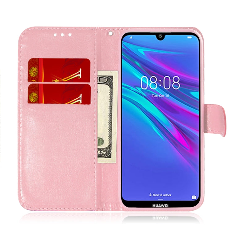 For Huawei Y6 2019 Solid Color Colorful Magnetic Buckle Horizontal Flip PU Leather Case with Holder & Card Slots & Wallet & Lanyard(Pink) - Huawei Cases by buy2fix | Online Shopping UK | buy2fix