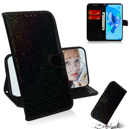 For Huawei P20 Lite 2019 / Nova 5i Solid Color Colorful Magnetic Buckle Horizontal Flip PU Leather Case with Holder & Card Slots & Wallet & Lanyard(Black) - Huawei Cases by buy2fix | Online Shopping UK | buy2fix