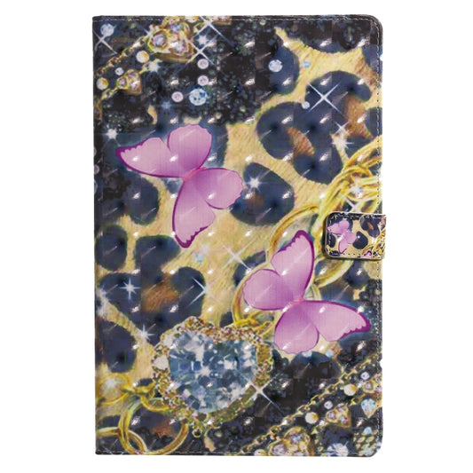 For Lenovo Tab M10 Plus TB-X606F 3D Painted Pattern Horizontal Flip Leather Case with Holder & Card Slots & Wallet & Sleep / Wake-up Function (Pink Butterfly) - Lenovo by buy2fix | Online Shopping UK | buy2fix
