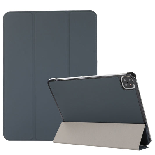 3-folding Skin Texture Horizontal Flip TPU + PU Leather Case with Holder For iPad Air 11 2024 / 2022 / 2020 10.9 (Black) - iPad Air (2022) / (2020) 10.9 Cases by buy2fix | Online Shopping UK | buy2fix