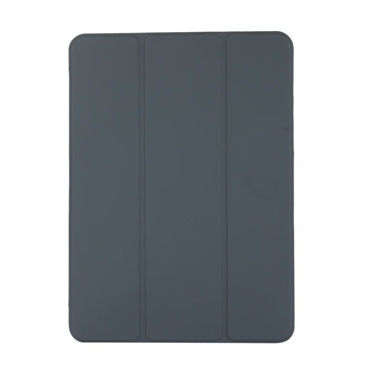 3-folding Skin Texture Horizontal Flip TPU + PU Leather Case with Holder For iPad Air 11 2024 / 2022 / 2020 10.9 (Black) - iPad Air (2022) / (2020) 10.9 Cases by buy2fix | Online Shopping UK | buy2fix