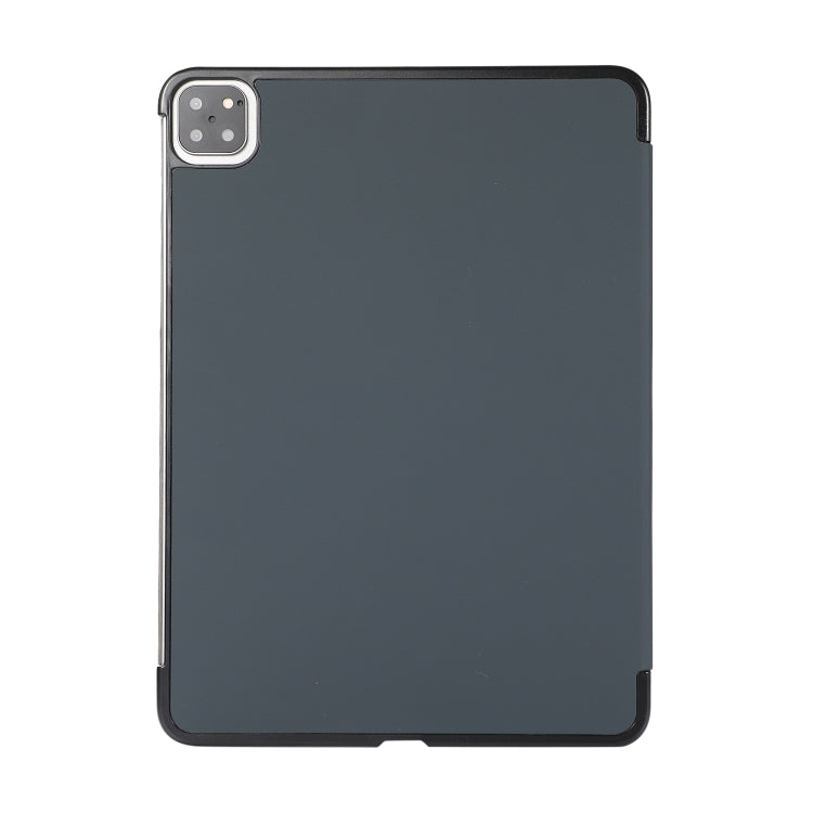 3-folding Skin Texture Horizontal Flip TPU + PU Leather Case with Holder For iPad Air 11 2024 / 2022 / 2020 10.9 (Black) - iPad Air (2022) / (2020) 10.9 Cases by buy2fix | Online Shopping UK | buy2fix