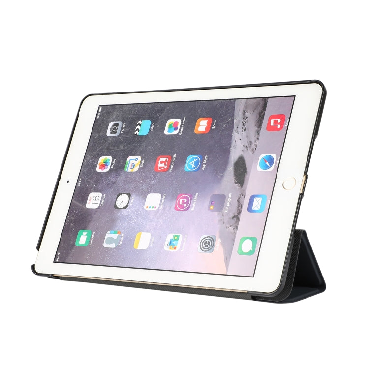 3-folding Skin Texture Horizontal Flip TPU + PU Leather Case with Holder For iPad 9.7 (2018) / 9.7 (2017) / air / air2(Black) - iPad Air (2022) / (2020) 10.9 Cases by buy2fix | Online Shopping UK | buy2fix