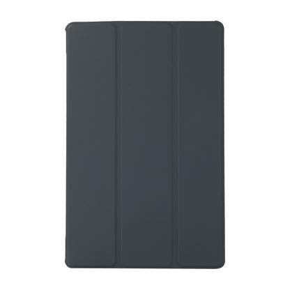 3-folding Skin Texture Horizontal Flip TPU + PU Leather Case with Holder For Lenovo M10 Plus(Black) - Lenovo by buy2fix | Online Shopping UK | buy2fix