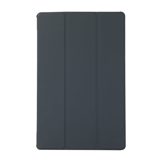 3-folding Skin Texture Horizontal Flip TPU + PU Leather Case with Holder For Lenovo M10 Plus(Black) - Lenovo by buy2fix | Online Shopping UK | buy2fix