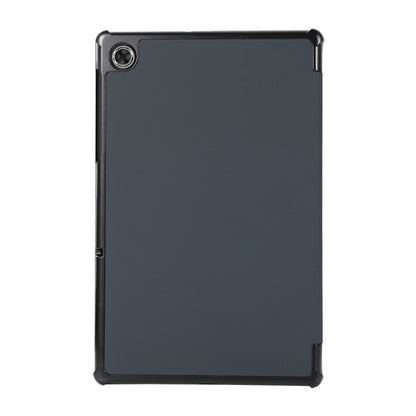 3-folding Skin Texture Horizontal Flip TPU + PU Leather Case with Holder For Lenovo M10 Plus(Black) - Lenovo by buy2fix | Online Shopping UK | buy2fix