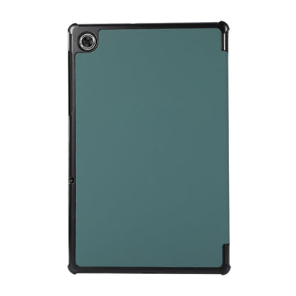 3-folding Skin Texture Horizontal Flip TPU + PU Leather Case with Holder For Lenovo M10 Plus(Green) - Lenovo by buy2fix | Online Shopping UK | buy2fix