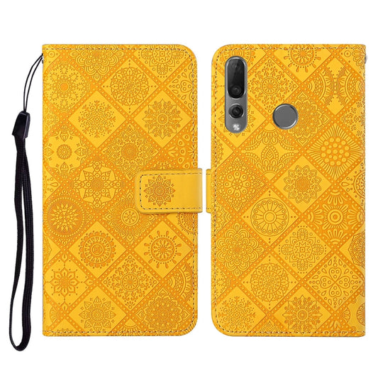 For Huawei P Smart Z / Y9 Prime 2019 Ethnic Style Embossed Pattern Horizontal Flip Leather Case with Holder & Card Slots & Wallet & Lanyard(Yellow) - Huawei Cases by buy2fix | Online Shopping UK | buy2fix