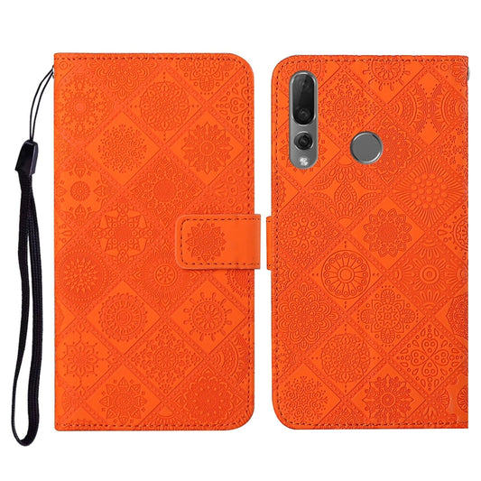 For Huawei P Smart Z / Y9 Prime 2019 Ethnic Style Embossed Pattern Horizontal Flip Leather Case with Holder & Card Slots & Wallet & Lanyard(Orange) - Huawei Cases by buy2fix | Online Shopping UK | buy2fix