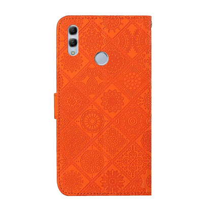 For Huawei Honor 8X Ethnic Style Embossed Pattern Horizontal Flip Leather Case with Holder & Card Slots & Wallet & Lanyard(Orange) - Honor Cases by buy2fix | Online Shopping UK | buy2fix