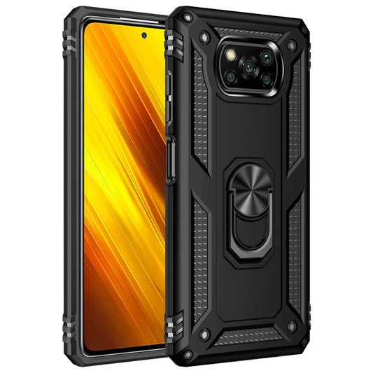 For Xiaomi Poco X3 NFC Shockproof TPU + PC Protective Case with 360 Degree Rotating Holder(Black) - Xiaomi Cases by buy2fix | Online Shopping UK | buy2fix