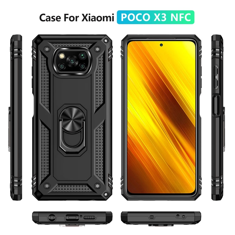 For Xiaomi Poco X3 NFC Shockproof TPU + PC Protective Case with 360 Degree Rotating Holder(Black) - Xiaomi Cases by buy2fix | Online Shopping UK | buy2fix