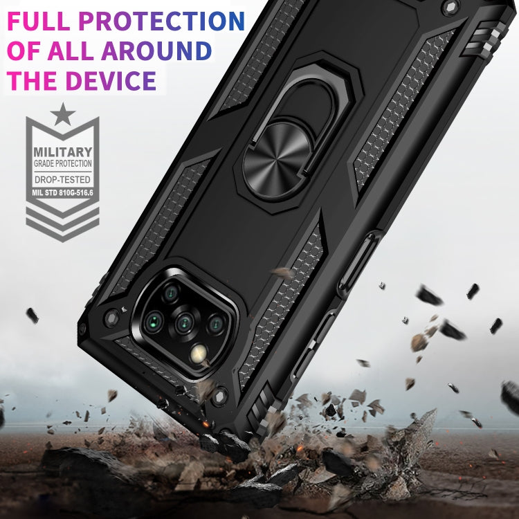 For Xiaomi Poco X3 NFC Shockproof TPU + PC Protective Case with 360 Degree Rotating Holder(Black) - Xiaomi Cases by buy2fix | Online Shopping UK | buy2fix
