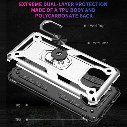 For Xiaomi Poco X3 NFC Shockproof TPU + PC Protective Case with 360 Degree Rotating Holder(Silver) - Xiaomi Cases by buy2fix | Online Shopping UK | buy2fix
