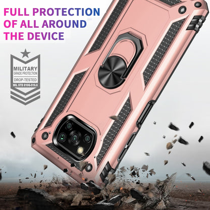 For Xiaomi Poco X3 NFC Shockproof TPU + PC Protective Case with 360 Degree Rotating Holder(Rose Gold) - Xiaomi Cases by buy2fix | Online Shopping UK | buy2fix