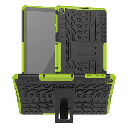 For Huawei MatePad T10/T10S/Enjoy 2 Tire Texture Shockproof TPU+PC Protective Case with Holder(Green) - Huawei by buy2fix | Online Shopping UK | buy2fix