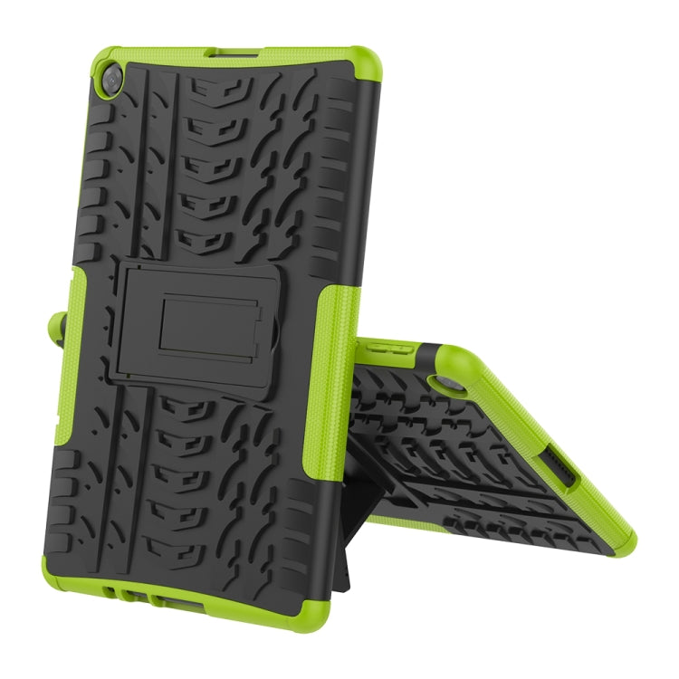 For Huawei MatePad T10/T10S/Enjoy 2 Tire Texture Shockproof TPU+PC Protective Case with Holder(Green) - Huawei by buy2fix | Online Shopping UK | buy2fix