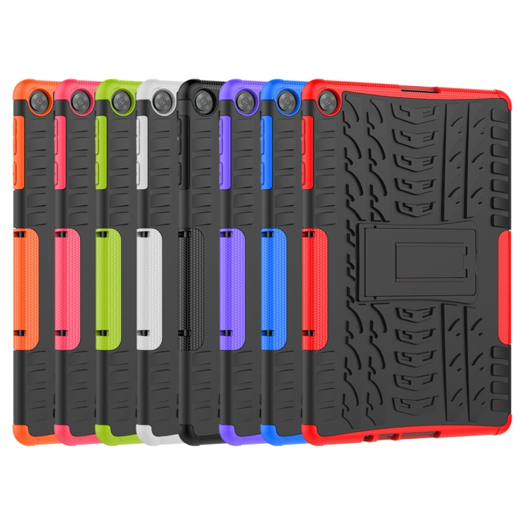 For Huawei MatePad T10/T10S/Enjoy 2 Tire Texture Shockproof TPU+PC Protective Case with Holder(Green) - Huawei by buy2fix | Online Shopping UK | buy2fix