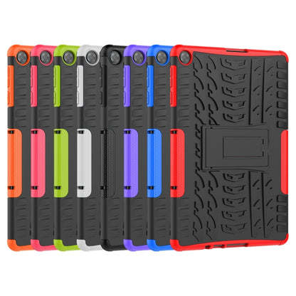 For Huawei MatePad T10/T10S/Enjoy 2 Tire Texture Shockproof TPU+PC Protective Case with Holder(Blue) - Huawei by buy2fix | Online Shopping UK | buy2fix
