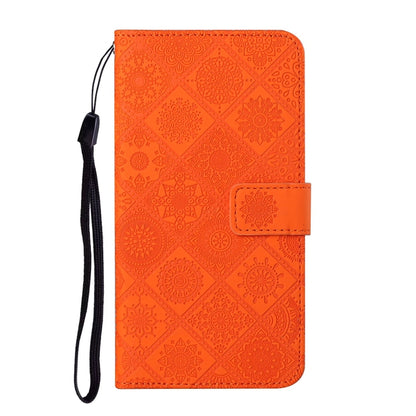 For Samsung Galaxy A20e Ethnic Style Embossed Pattern Horizontal Flip Leather Case with Holder & Card Slots & Wallet & Lanyard(Orange) by buy2fix