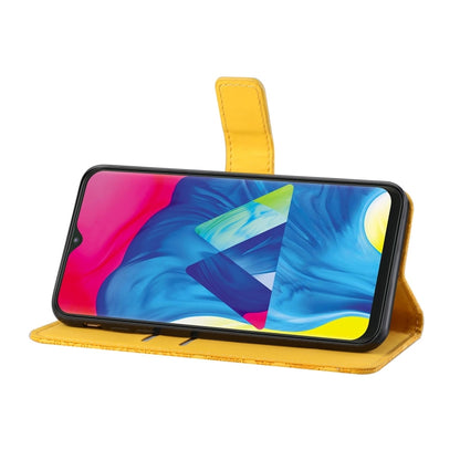 For Samsung Galaxy A40 Ethnic Style Embossed Pattern Horizontal Flip Leather Case with Holder & Card Slots & Wallet & Lanyard(Yellow) by buy2fix