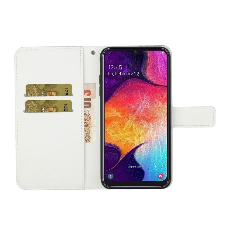 For Samsung Galaxy A70 Ethnic Style Embossed Pattern Horizontal Flip Leather Case with Holder & Card Slots & Wallet & Lanyard(White) by buy2fix