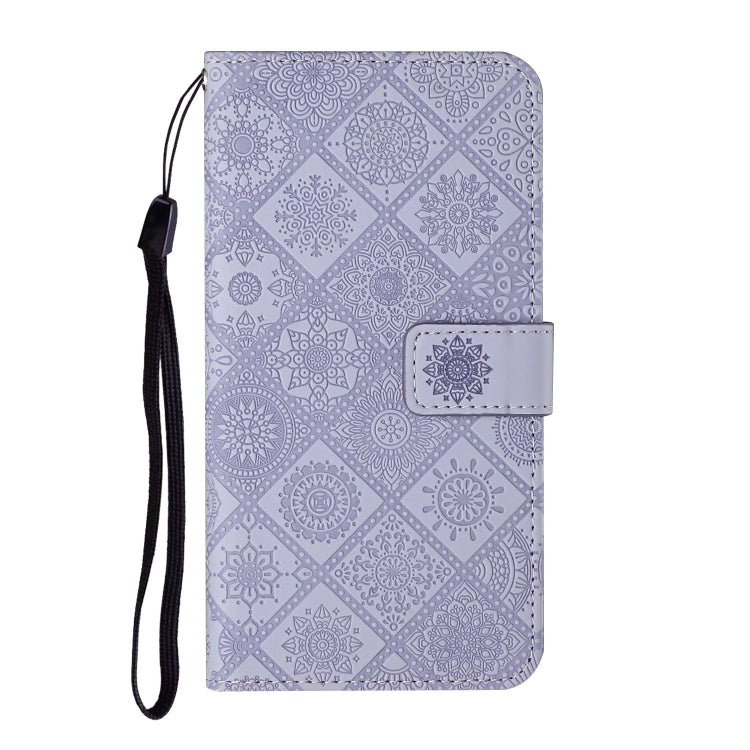 For Samsung Galaxy M11 Ethnic Style Embossed Pattern Horizontal Flip Leather Case with Holder & Card Slots & Wallet & Lanyard(Purple) by buy2fix