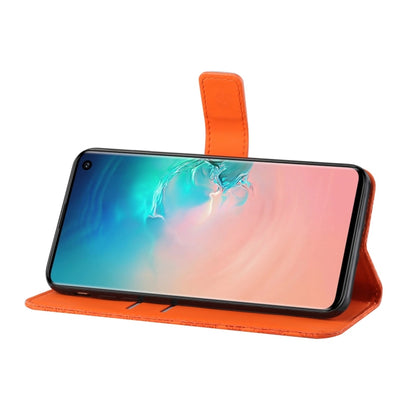 For Samsung Galaxy S10e Ethnic Style Embossed Pattern Horizontal Flip Leather Case with Holder & Card Slots & Wallet & Lanyard(Orange) by buy2fix